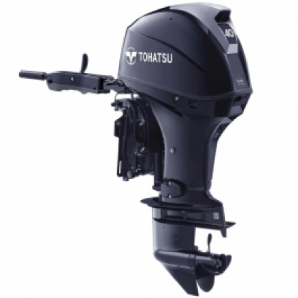 40HP Tohatsu Long Shaft EFi Power Tilt 4-Stroke Outboard Motor with BIG TILLER 25L Tank & Line image